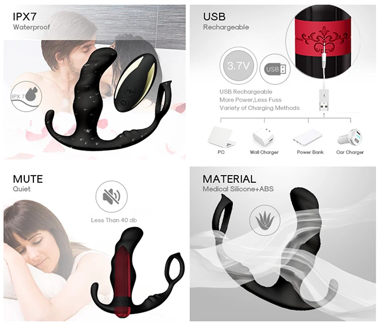 Amazon bestseller 9 speeds male anal prostate massager sex toys