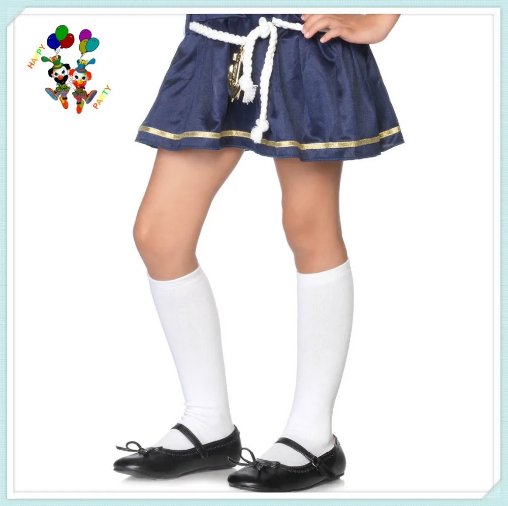 girls white knee high socks