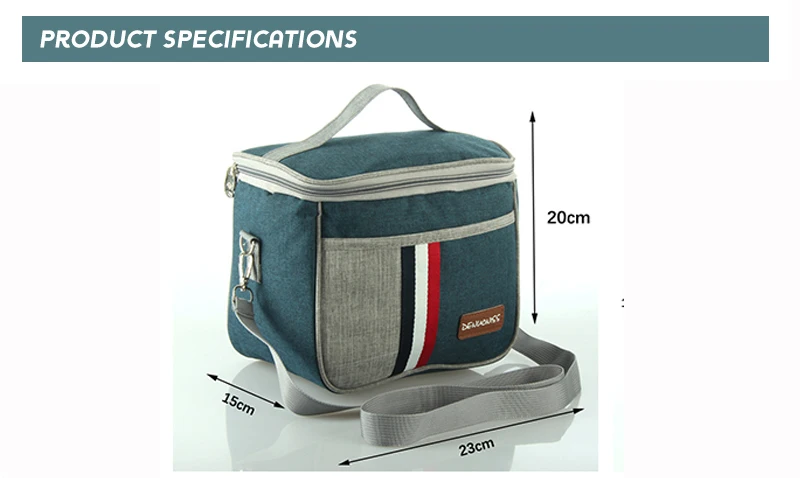 Insulated Reusable Bulk Men Box Lunch Bag,  Large Thermal Waterproof Aluminium Foil Custom Coles Medical Beer Wine Cooler Bag+