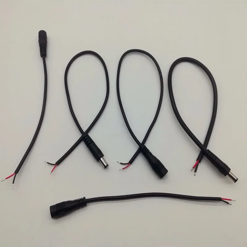 Dc Cable 5.5mm 2.5mm Right Angle Dc Plug Bare Wire Cable For Laptop