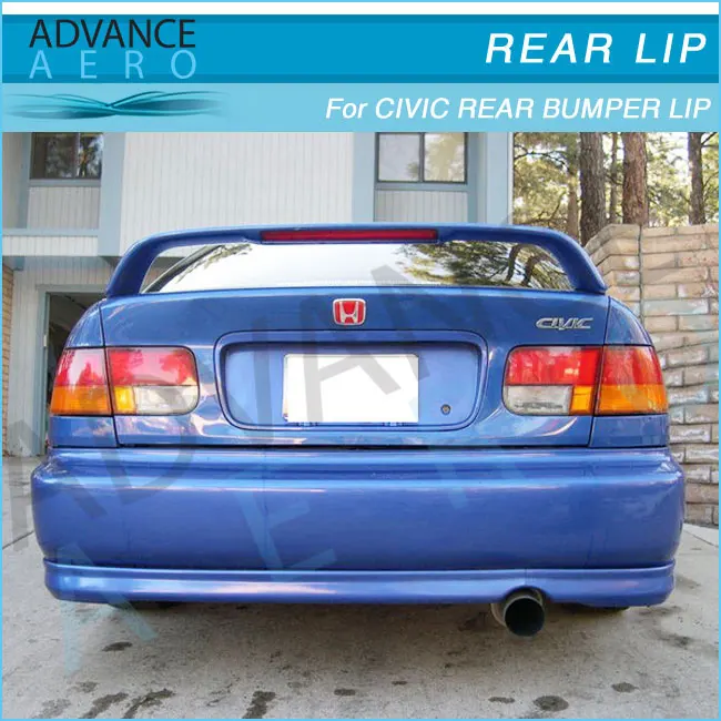 For 96 97 98 Honda Civic 2/4dr Pu Rear Bumper Lip Spoiler Body Kit ...