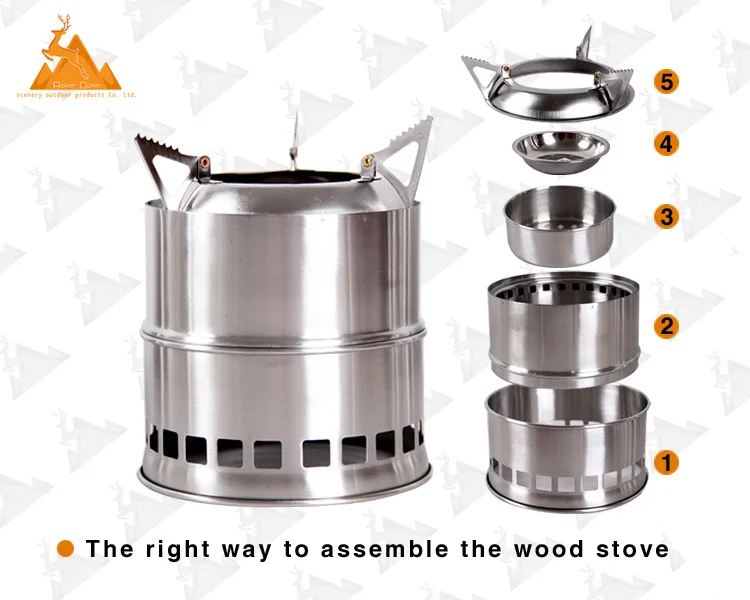 Camping Stove Mini Wood Stove Multi Fuel Portable Stove Burner Camping
