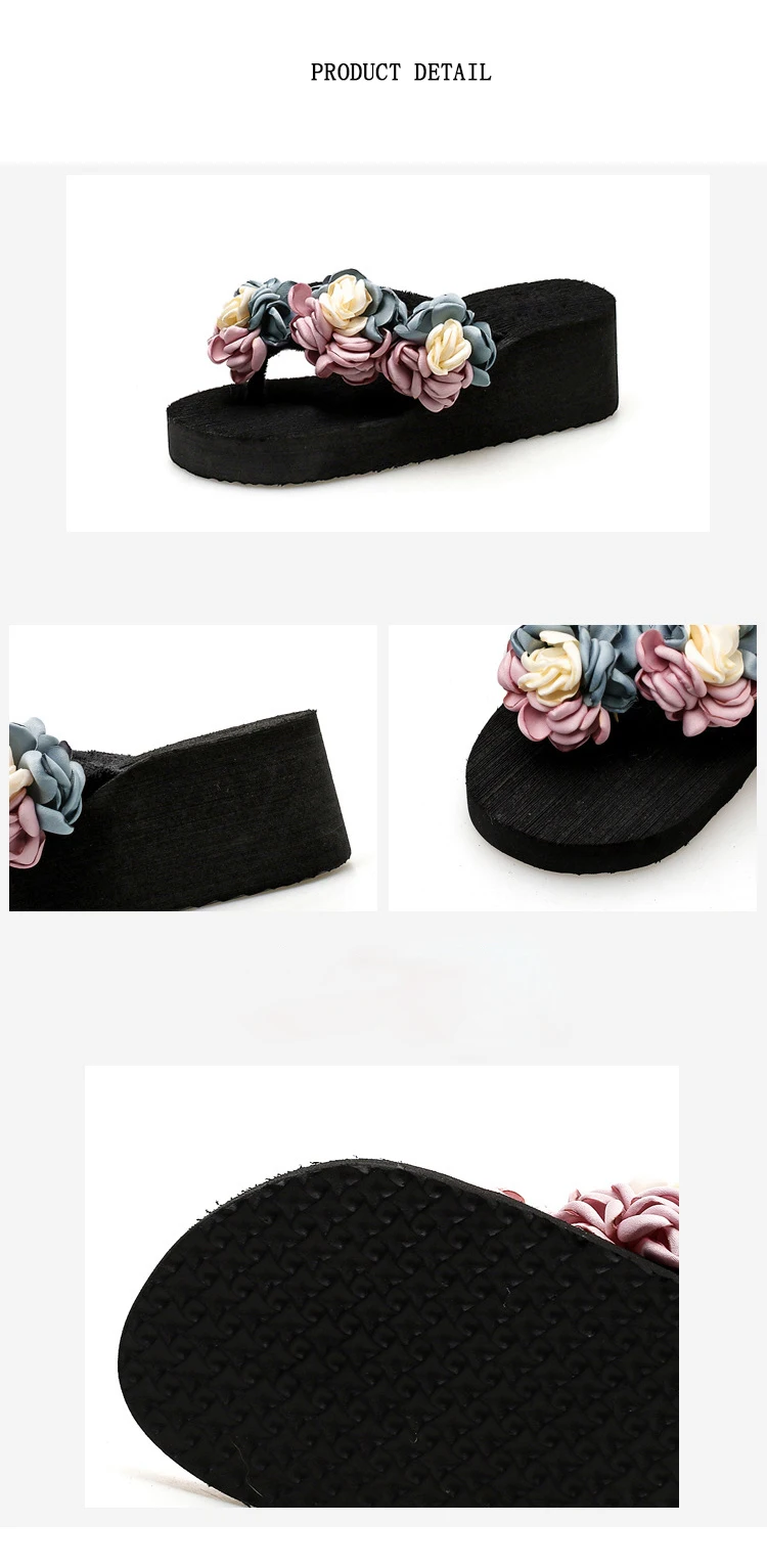Summer New Design Flowers Outdoor Beach Lady Flip-flops Slippers - Buy Flip Flops Women Slippers 