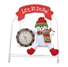 Fabric Toy Xmas Snowman Art Family Decorations Wall Christmas Clock