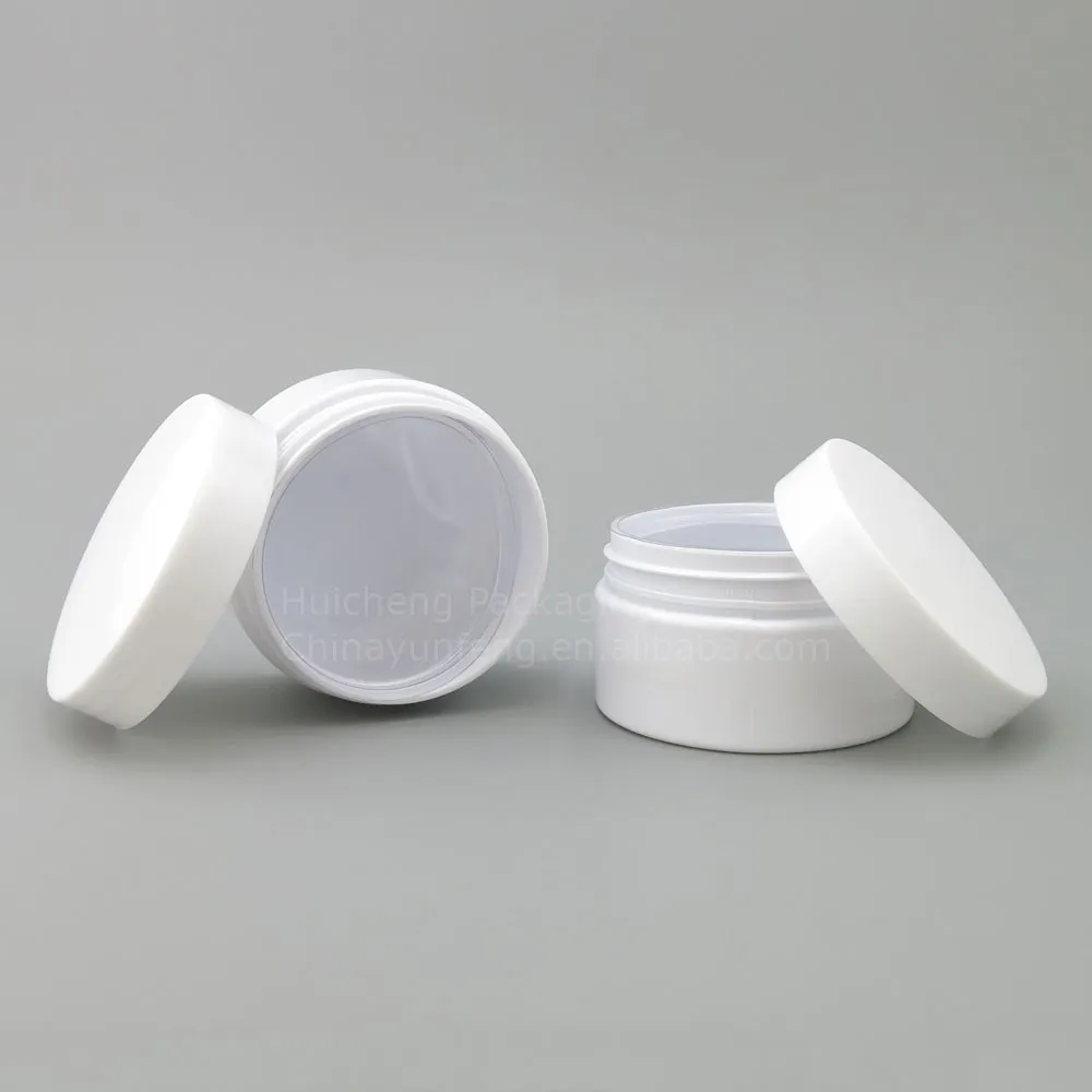 Simple Design White Plastic Ointment Jars,Hair Gel Plastic Jar 100ml ...