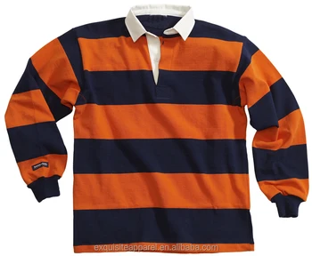 long sleeve orange polo