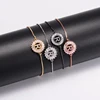 26 Alphabet Letter Charm Bracelet Femme Copper A-Q Initial Chain Bracelets for Women Jewelry Cubic Zirconia Adjustable bracelet