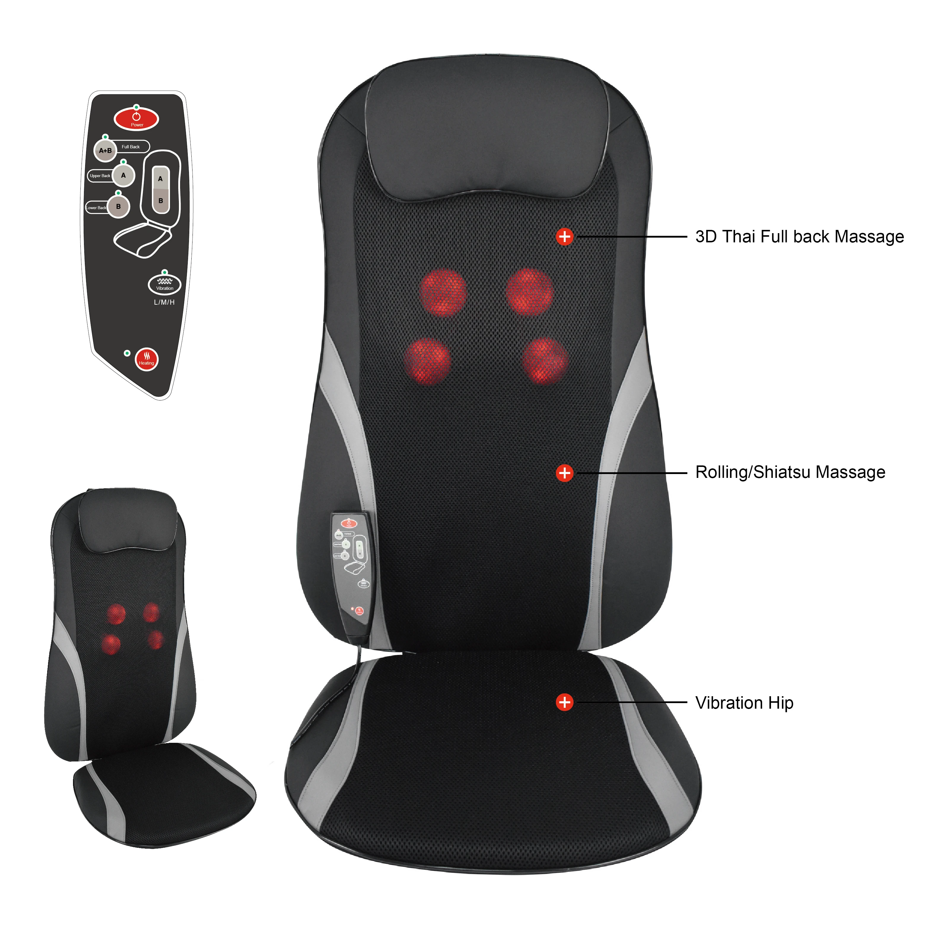 3d Shiatsu Body Care Full Back Kneading Shiatsu Car Seat Electric Massage Cushion Buy Back