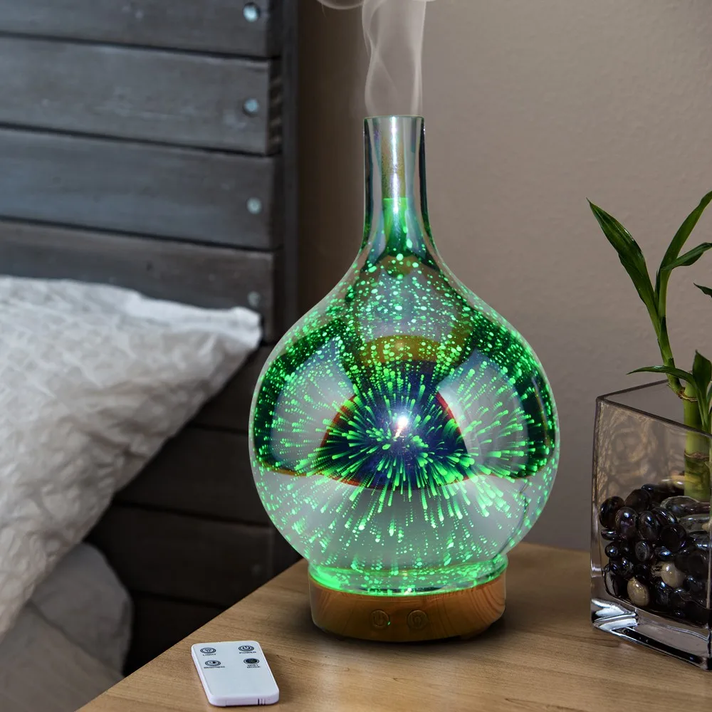 Firework 3d Glass Aroma Diffuser 200ml Aromatherapy Essential Oil ...