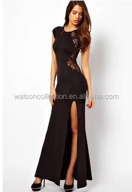 vestido preto longo sexy