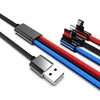 Free sample angled power charger with phone usb storage otg usb ports u disk 2 3 4 in 1 fast charging cable cord