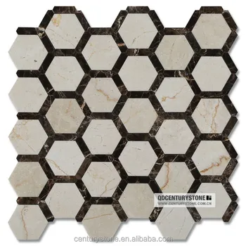 Cream Beige Marble Tile Hexagon Mosaic Kitchen Floor Cream Beige Marble Tile Hexagon Mosaic Kitchen Floor