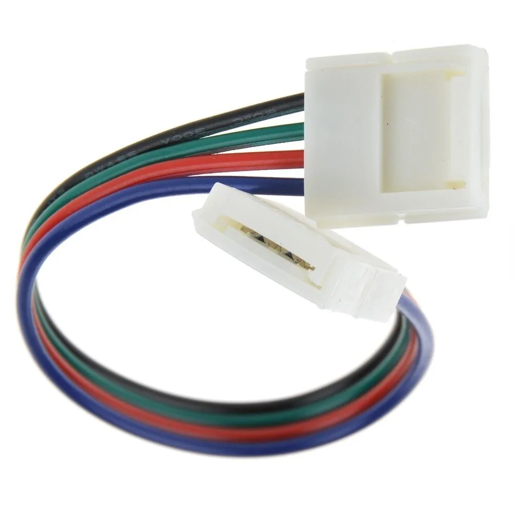 4-pin Solderless Clip-on Coupler Connector for 5050 RGB LED Strip Light