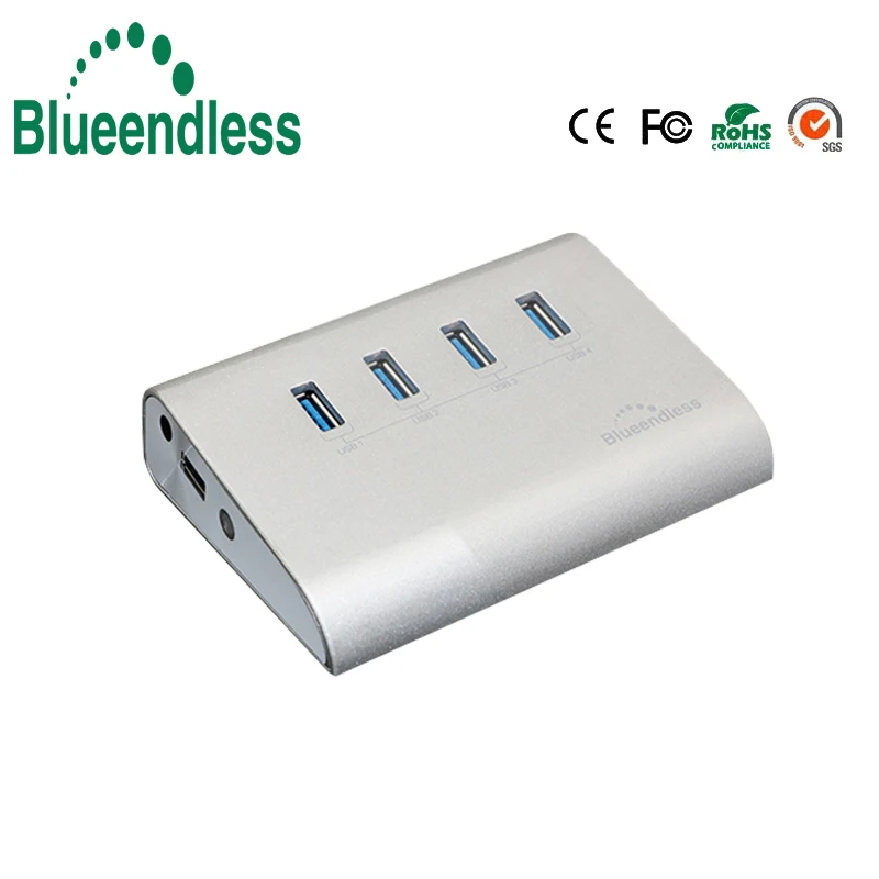 Blueendless Battery Powered Aluminum 4 Ports Usb 3.0 Hub Gl3520 Usb Hub