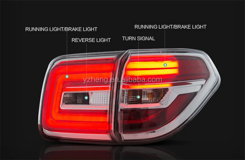 VLAND factory accessory for Car Tail lamp for PATROL LED Taillight 2008-2018 with LED drl+Brake light