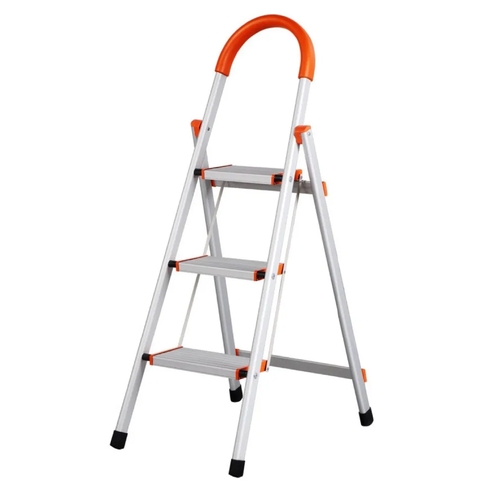 Aluminum Household 3 Step Folding Handrail Ladder - Buy 3 Step Ladder,3