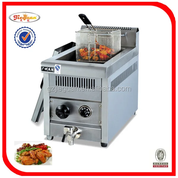 Potato Chips Fryer/lpg Gas Deep Fryer/table Top Deep Fryer Gf72 Tel