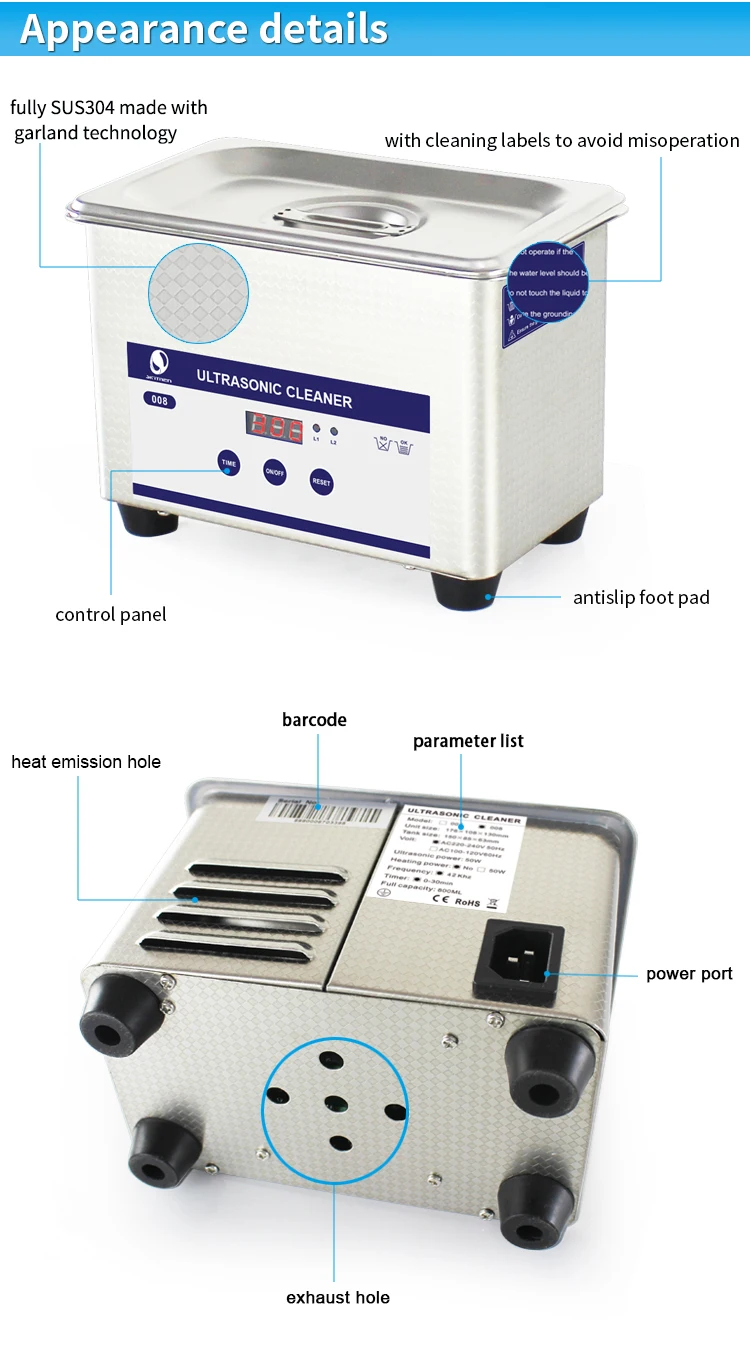 Professional Ultrasonic Cleaner Jewelry Ultrasonic Cleaner Jp008 800ml Buy Professional