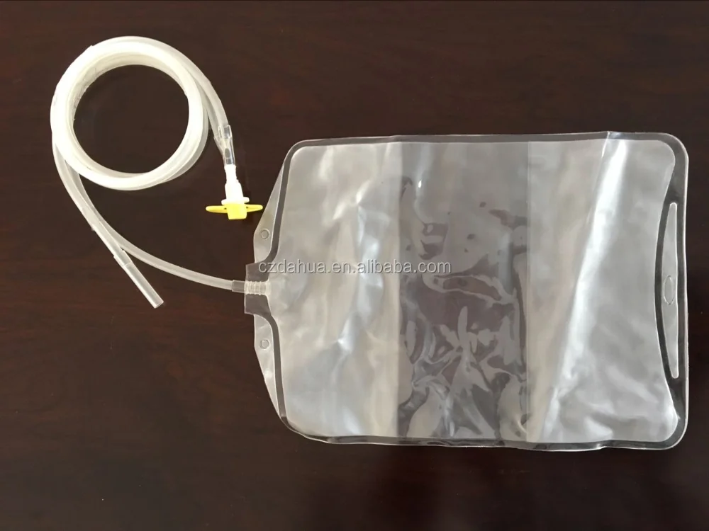 Disposable Peritoneal Dialysis Drainage Bag With Doubletube For