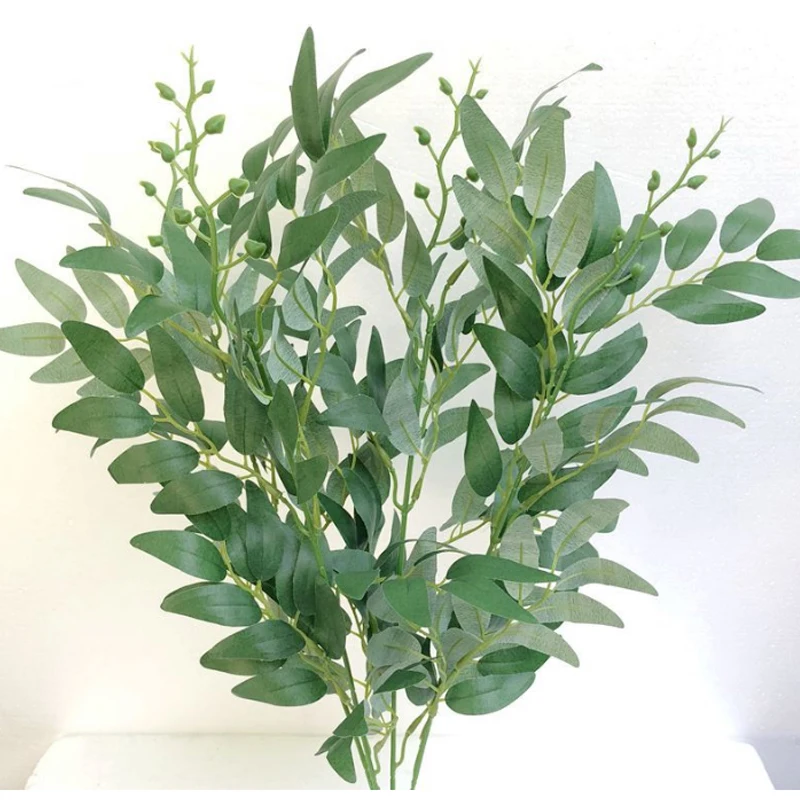 Artificial Willow Grass Branches Leaves Artificial Greenery For Home