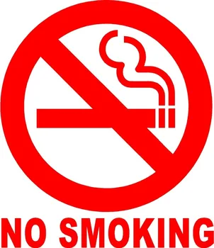 Outdoor Durable No Smoking Sign Warning Vinyl Decal Round Sticker - Buy ...