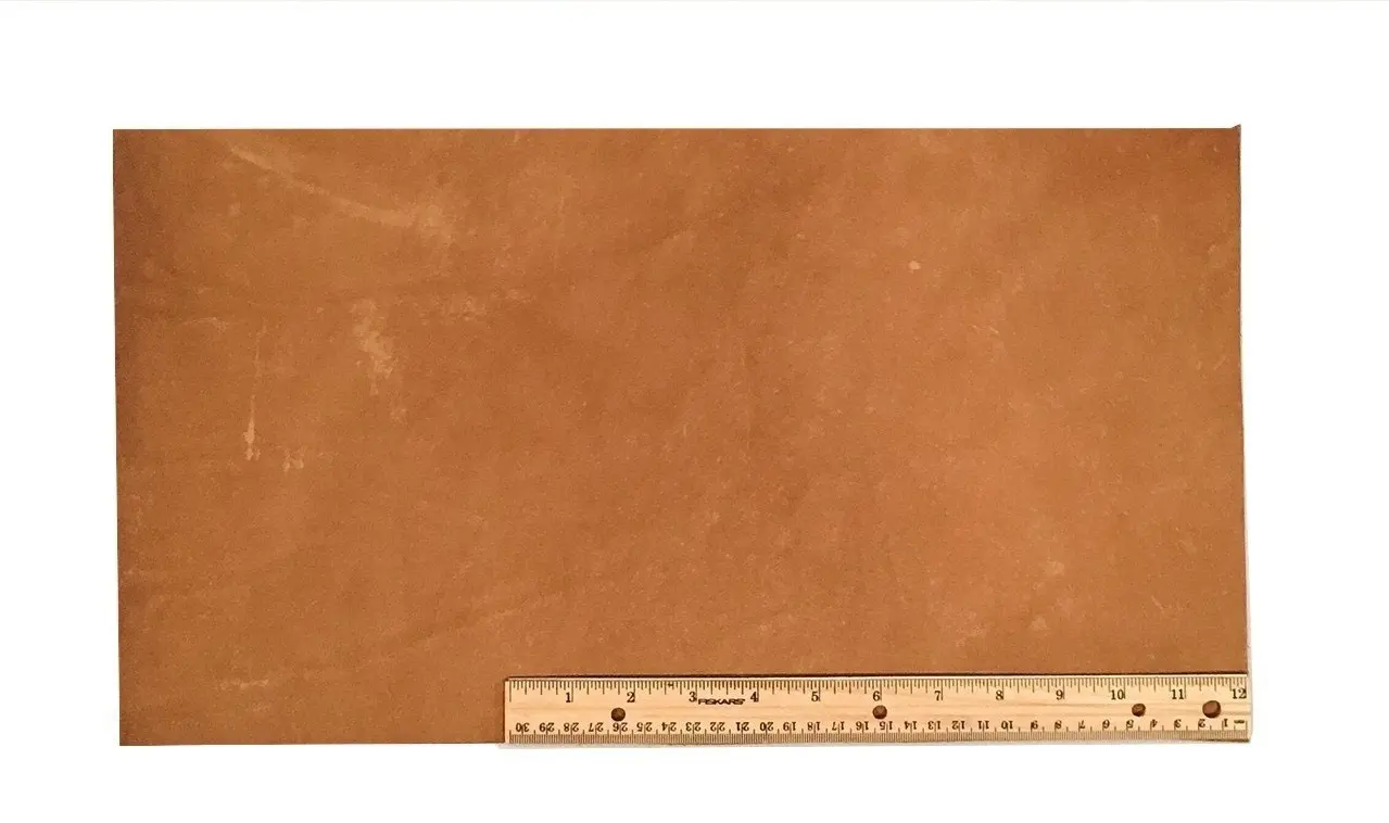 Scrap Lace Leather Light Brown Cowhide 10" X 18" Piece