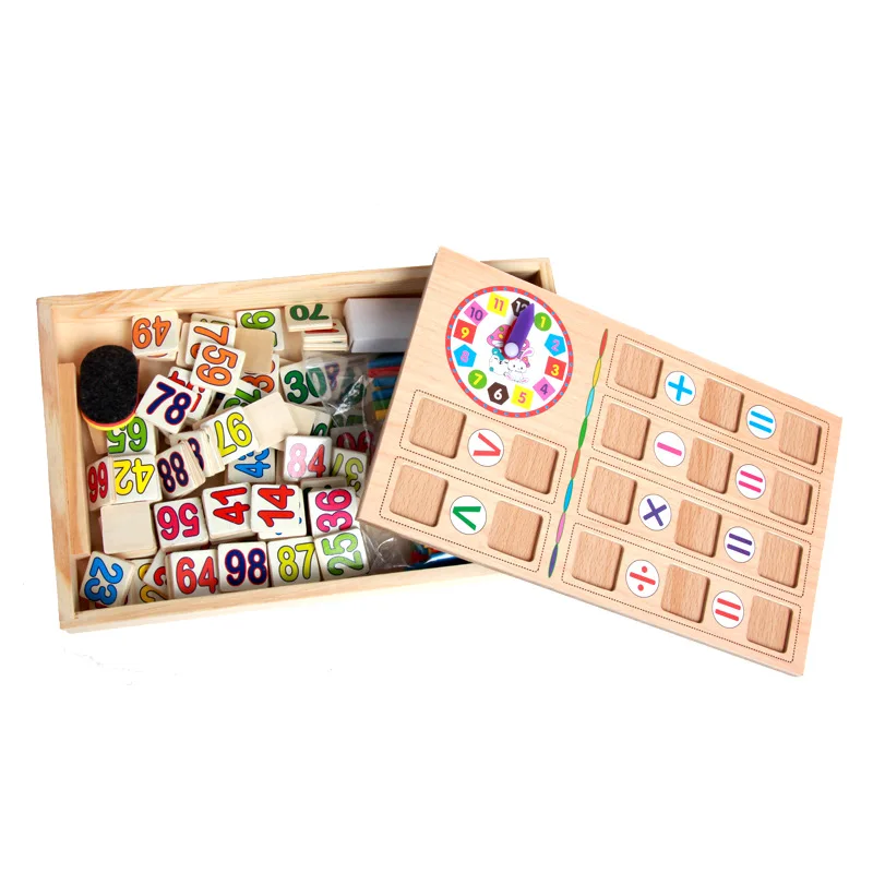 Multiplication montessori wooden number stick kids learning toy math learning box wooden math toys for kids