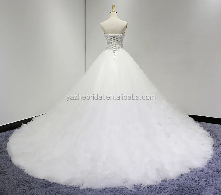 Strapless 3d Flower Lace 2018 New Style Ball Gown Spanish Style