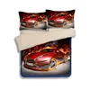 New Styles Car Printing 3D Bedding Set Fire Trailing Smear Bed Sheet Set