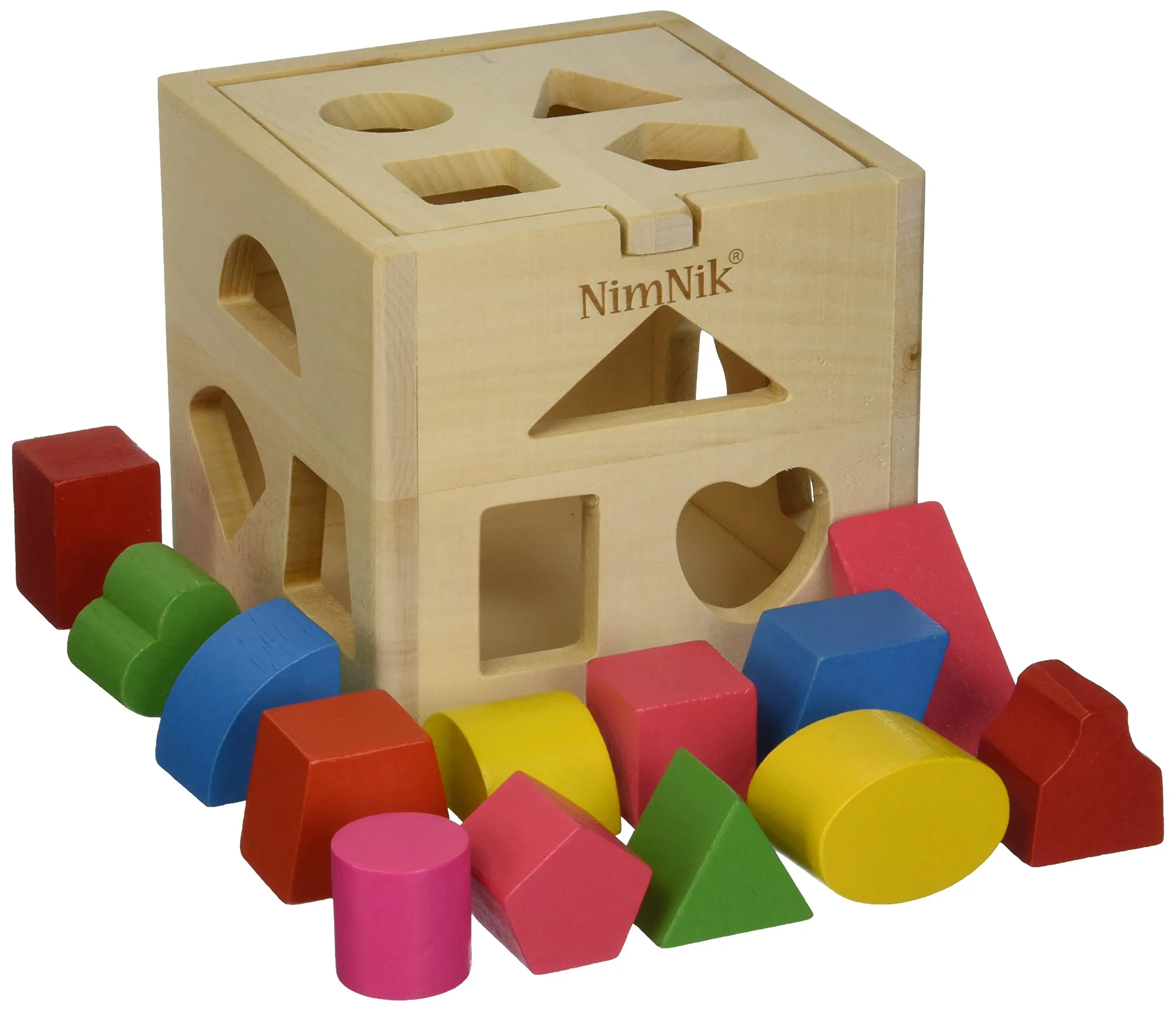 wooden shape sorter cube