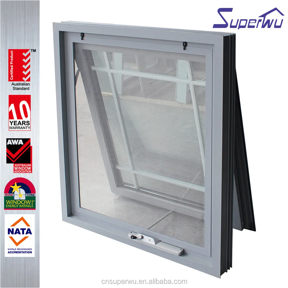 Florida approval  low-E glass  water proof   awing window for villa