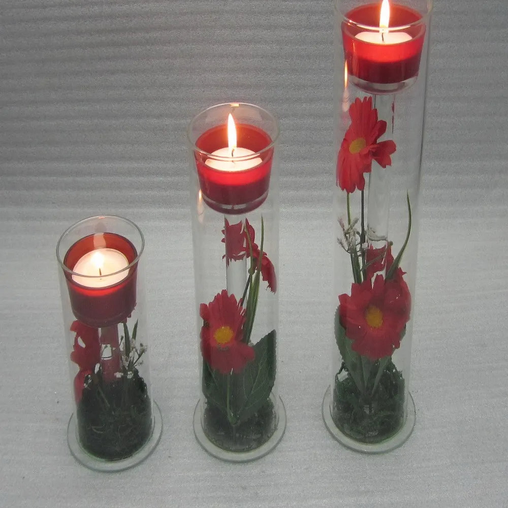 2016 Glass Tube Candle Holder With Different Sizes For Wedding Lanterns