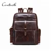 CONTACT'S Backpack Factory OEM Luxury Cow Leather Laptop Bag Backpack for Men