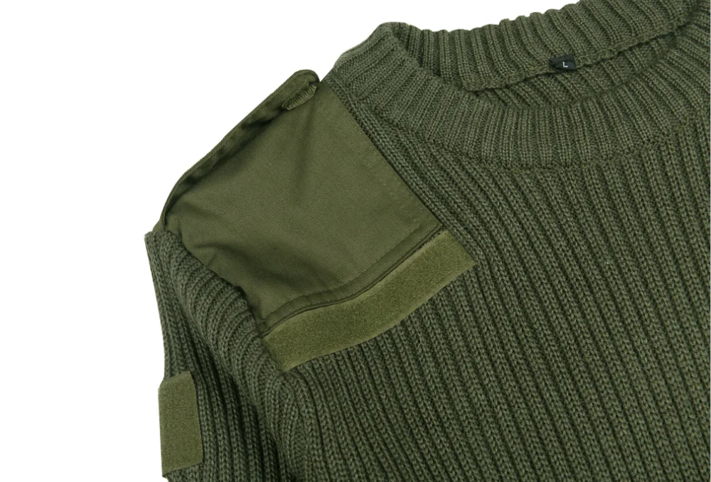 Combat Tactical Wearing Custom Wool Sweater Olive Green Men Standard ...