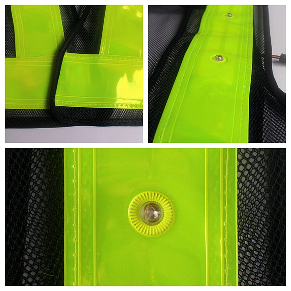 Flashing Police LED Safety Vest, View LED safety vest, DINGFEI Product