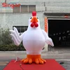 Custom design white inflatable cock rooster model for advertising decoration