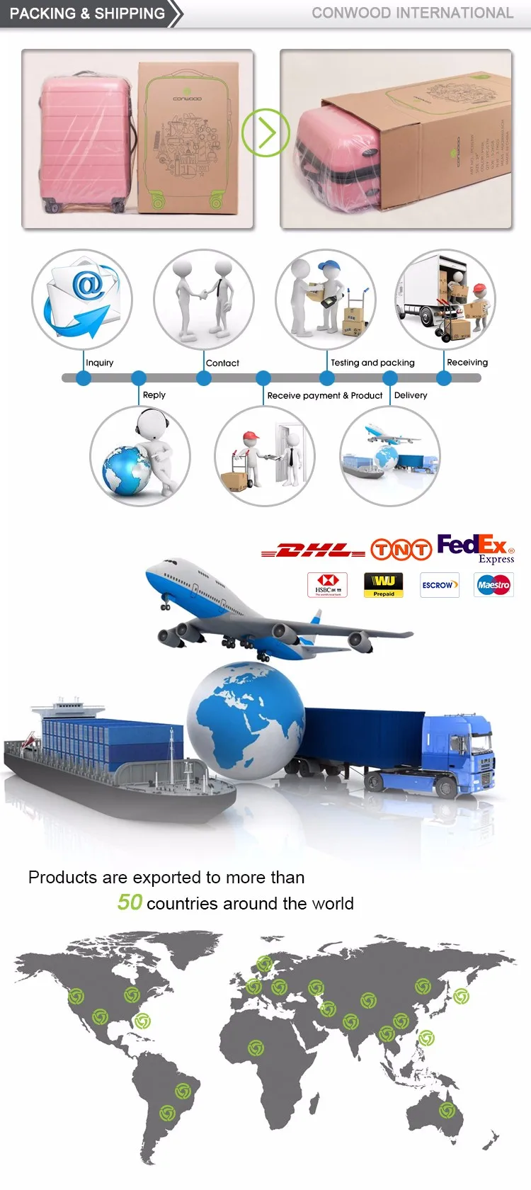 New Style Luggage Factory In Shanghai China Suitcase Trolley Travelling