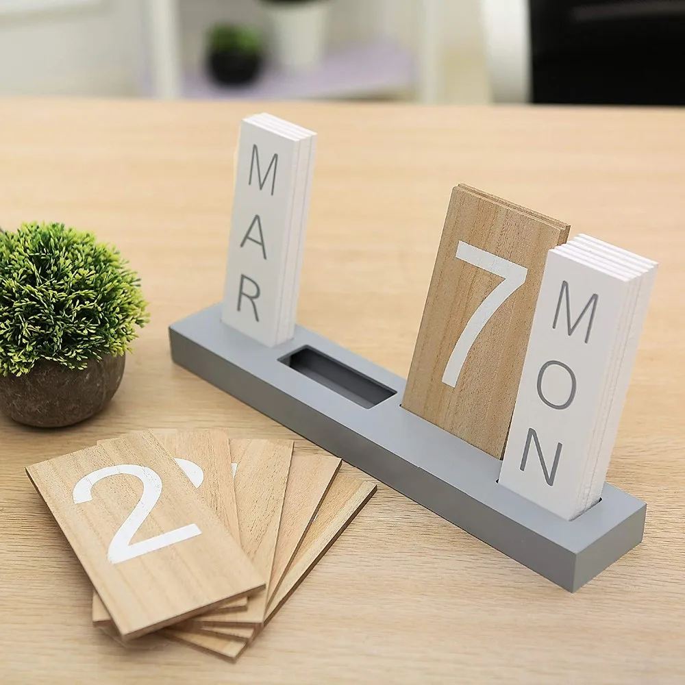 设计手工木块永久基地台历 - buy 万年历木制,木块万年历,木制基地