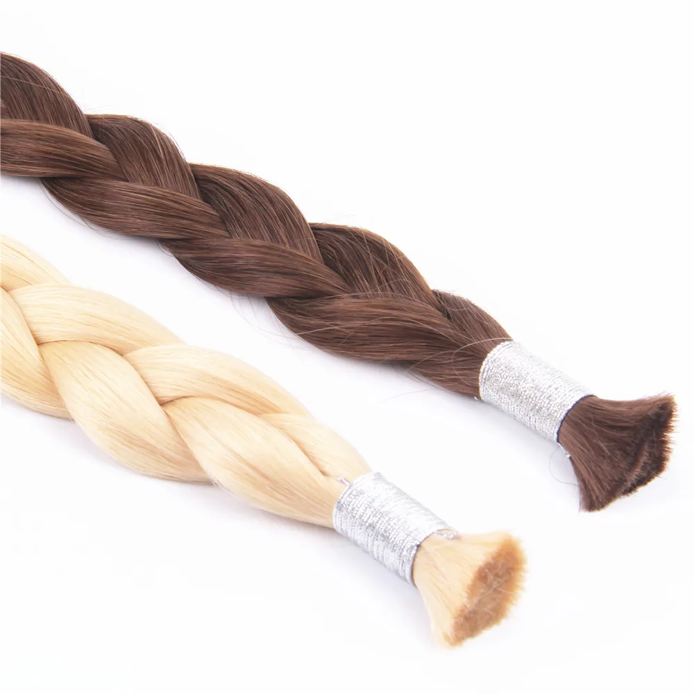 廉价批发人发散装头发扩展处女雷米人发束