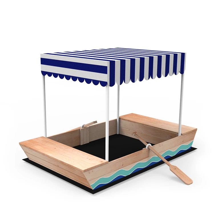 花园海滩草坪后院儿童木制沙盒儿童游乐场 - buy wooden sandbox