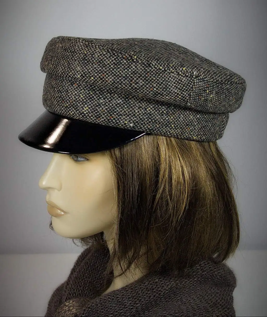 Breton Hat, Baker Boy Style Hat, Mariner Breton Cap, Baker Cap, Captains Hat, John Lennon Cap, Baker Boy Cap, Breton Hat, Grey Breton Hat.
