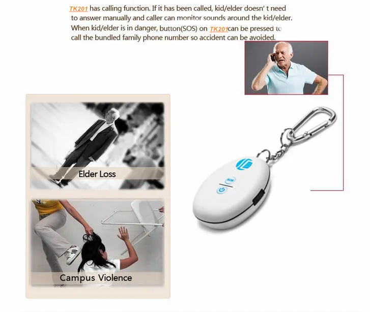 Private Model Adult/kids Gps Tracker With Sos /voice Monitoring Tk201