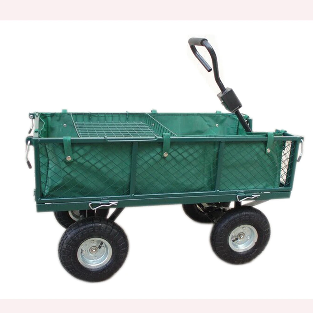 300kgs 4 Wheel Heavy Duty Steel Garden Trolley/garden Cart/tool Cart