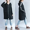 long thick winter hoodies 2018 designer western-style coats ladies long trench coat pattern
