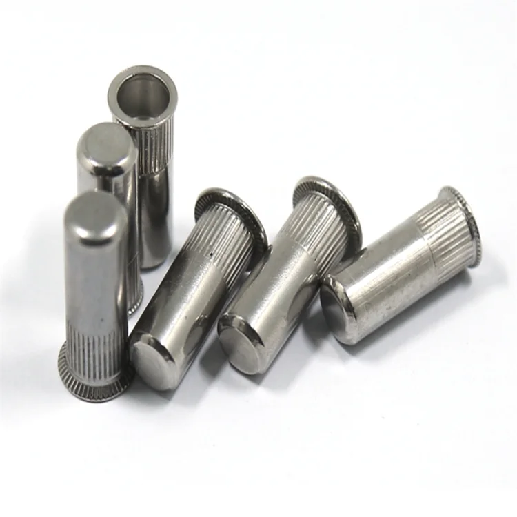 M3m10 Stainless Steel Flat Head Knurled Body Close End Rivet Nut Sealed Blind Threaded Inserts