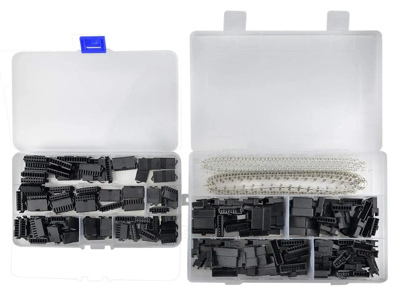 XLX 560Pcs 2.5mm Pitch JST-SM 6/ 7/ 8/ 9 Pin Male / Female Plug Housing and Male / Female Pin Header Crimp Terminal Connector Assortment Kit ( 4 Size, 80 Set, each 20 Set )