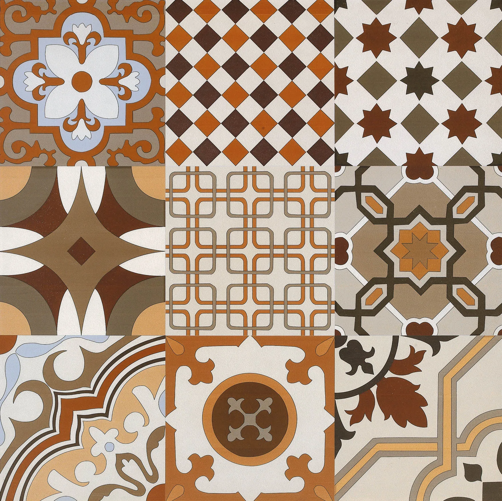 Hydraulic Used Press Cement Rose Pattern Tiles