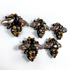 3D Colorful Honeybee Style Twill Material Sew Or Iron-on Embroidered Crystal Patches