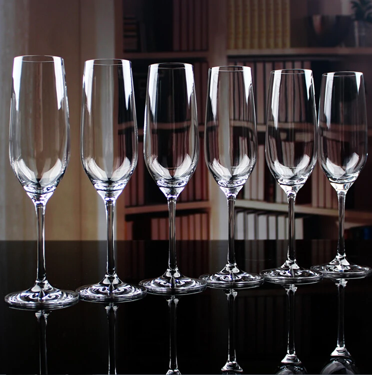 Haonai Champagne Flute Glass Lead Free Crystal Exquisit Champagne Flute