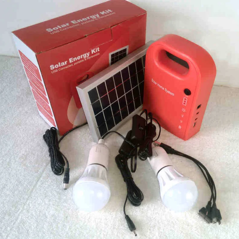Household small solar generator lighting system portable battery energy storage power supply